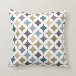Geometric Hypocycloid Pattern Fall Colours Throw Pillow