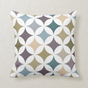 Geometric Hypocycloid Pattern Fall Colours Throw Pillow