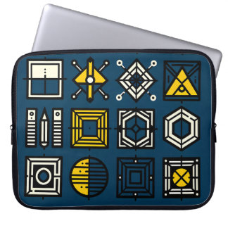 Geometric Icon Grid Laptop Sleeve