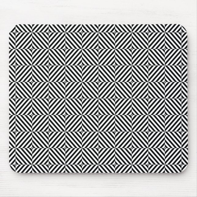 Geometric Illusion Stripes Mouse Pad (Front)