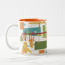 Geometric Imperial Beach mug