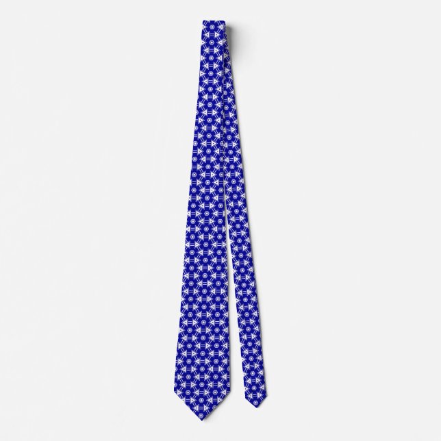 Geometric in China Blue 02 Tie (Front)