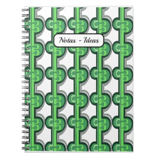 Geometric in Green Notebook