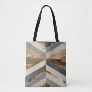 Geometric Inlay Tote Bag