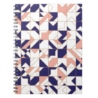 Geometric intricate, vintage modern, seamless patt notebook