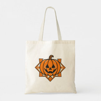 Geometric Jack‑O’‑Lantern Halloween Tote Bag