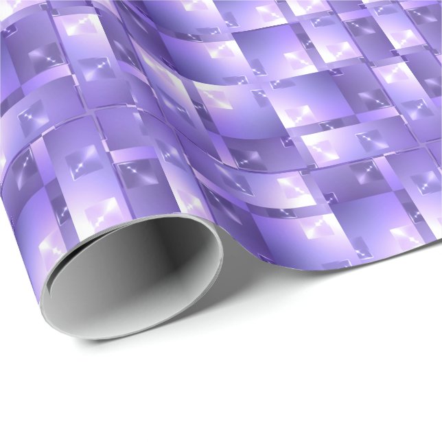Geometric Jewelled Squares Pattern Wrapping Paper (Roll Corner)