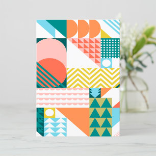 Geometric Jumble Pattern Invitation