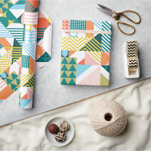 Geometric Jumble Pattern Wrapping Paper