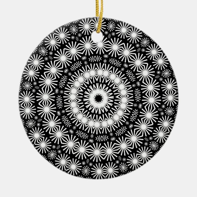 Geometric Kaleidoscope 02 Ceramic Ornament (Front)