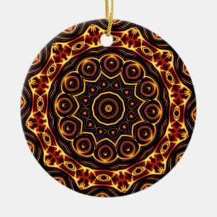 Geometric Kaleidoscope 03 Ceramic Ornament