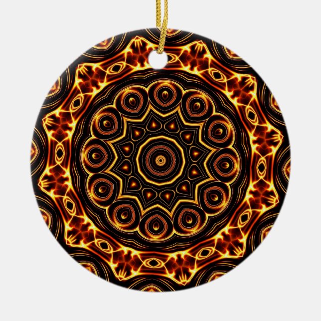Geometric Kaleidoscope 03 Ceramic Ornament (Front)