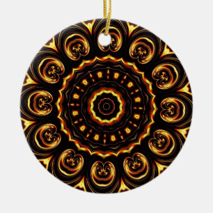 Geometric Kaleidoscope 04 Ceramic Ornament