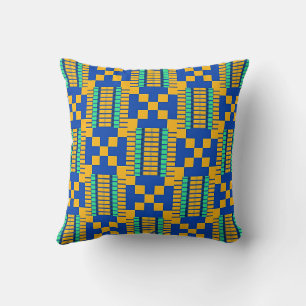 Geometric Kente pattern Throw Pillow