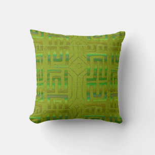 Geometric Kuba Cloth Throw Pillow