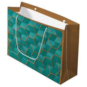 geometric large gift bag
