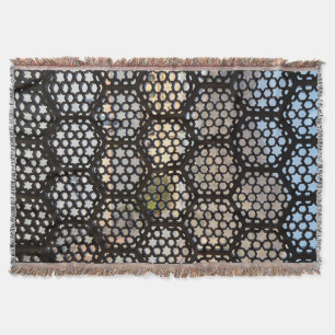 Geometric Lattice window, India Throw Blanket
