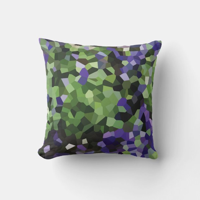 Geometric Lavender Crystal Throw Pillow (Front)