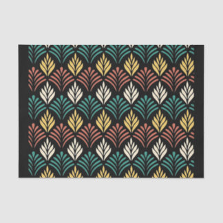 Geometric Leaf Pattern, Geometric Leaves Pattern, Tissue Paper