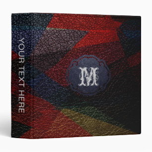 Geometric Leather Look Binder