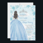 Geometric Line Blue Snowflakes Mexican Mis Quince Invitation<br><div class="desc">Geometric Line Blue Snowflakes Mexican Mis Quince Invitation</div>