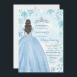 Geometric Line Blue Snowflakes Mexican Mis Quince Invitation<br><div class="desc">Geometric Line Blue Snowflakes Mexican Mis Quince Invitation</div>