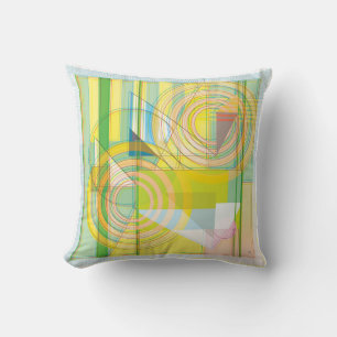 Geometric Line Shapes Throw Pillow
