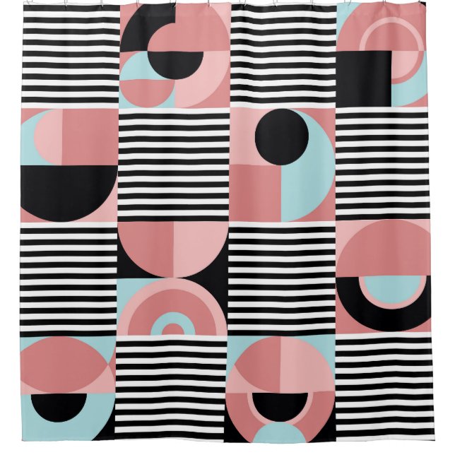 Geometric Lines, Colourful Shapes Mosaic. (Front)