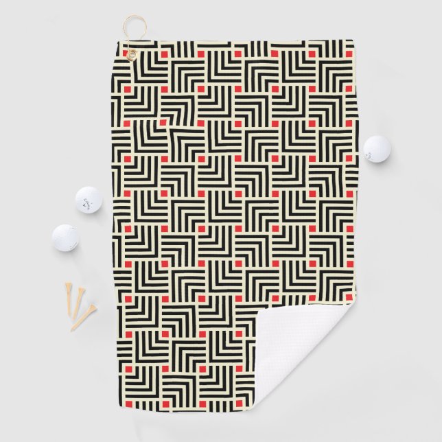 Geometric Lines Pattern Golf Towel (InSitu)