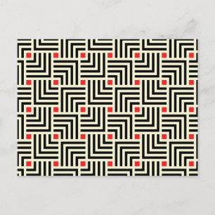 Geometric Lines Pattern Holiday Postcard