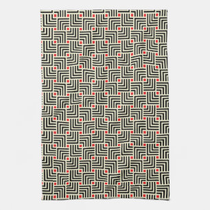 Geometric Lines Pattern Kitchen Towel