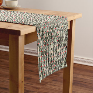 Geometric Lines Pattern Short Table Runner