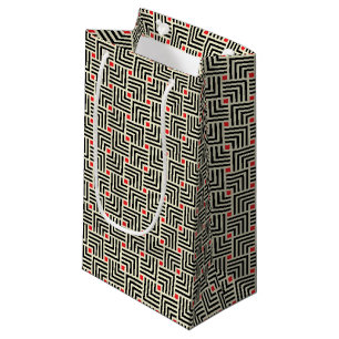 Geometric Lines Pattern Small Gift Bag