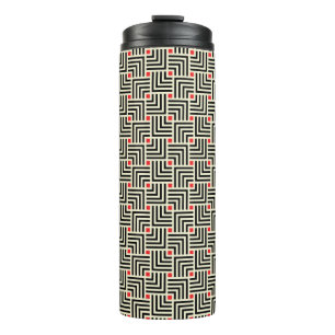 Geometric Lines Pattern Thermal Tumbler