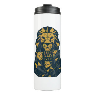Geometric Lion Dad with Cubs Best Dad Thermal Tumbler