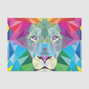 Geometric Lion Head Tissue Paper