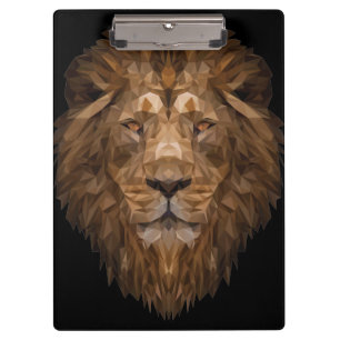 Geometric Lion Portrait Clipboard