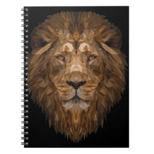 Geometric Lion Portrait Notebook