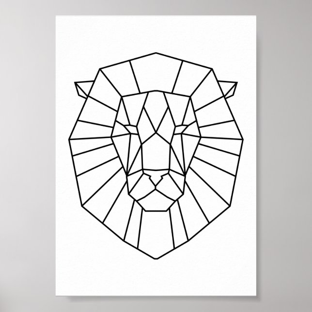 Geometric lion poster (Front)