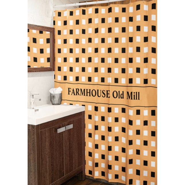 Geometric Little Squares Shower Curtain (Creator Uploaded)