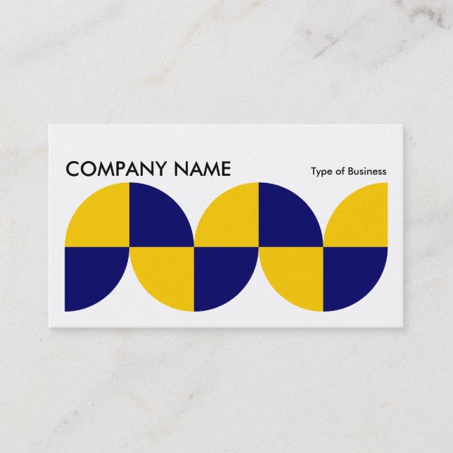 Geometric Long Horizontal v012 Business Card (Front)