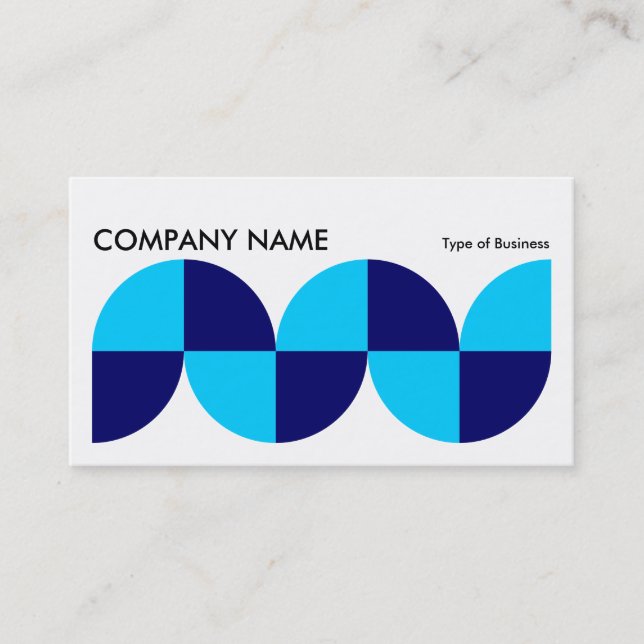 Geometric Long Horizontal v015 Business Card (Front)