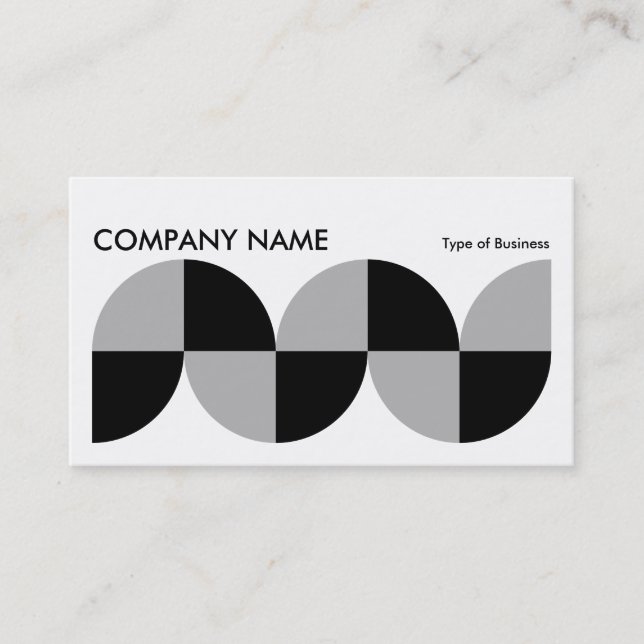 Geometric Long Horizontal v09 Business Card (Front)