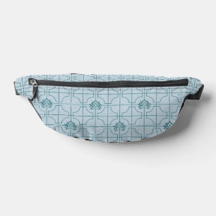 Geometric Lotus Grid Pattern - The White Lotus Fanny Pack