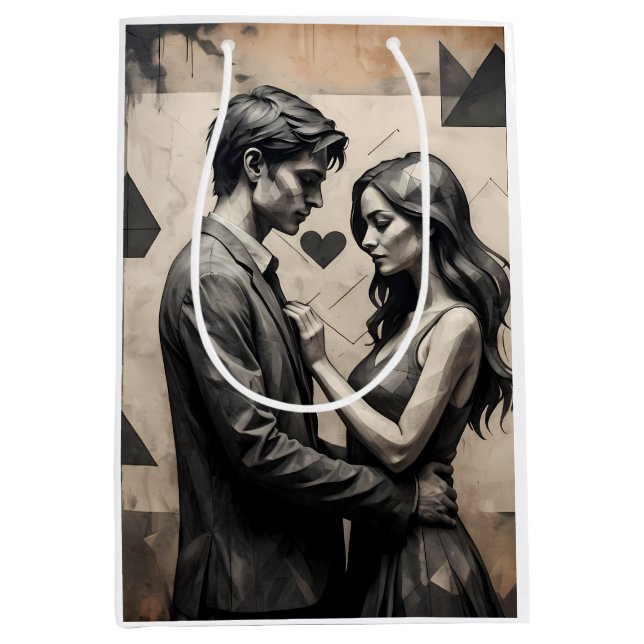 Geometric Love Personification Gift Bag for Valent (Front)