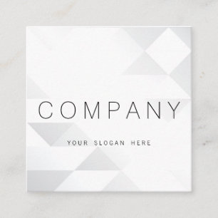Geometric Luminous GreySilver Square Business Card