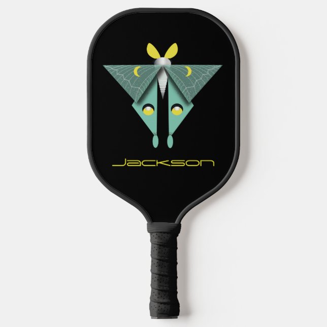 Geometric Luna Moth  Pickleball Paddle (Front)