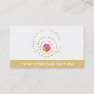 *~* Geometric Lunar Boho Gold Sacred Geometry Business Card