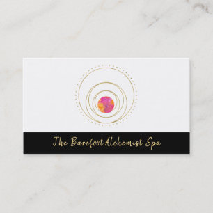 *~* Geometric Lunar Gold Sacred Geometry Boho Business Card