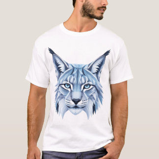 Geometric Lynx in Polygon Style T-Shirt